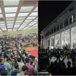 ডাকসু নির্বাচনের ফল ঘোষণার অপেক্ষায় সিনেট হলে উপচেপড়া ভিড়