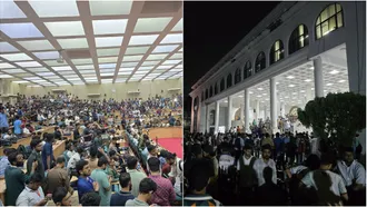 ডাকসু নির্বাচনের ফল ঘোষণার অপেক্ষায় সিনেট হলে উপচেপড়া ভিড়